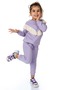 Scalloped Crew Neck Two Thread Girl's Tracksuit Set MNK0573 LILA - 4