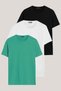 Black-white-teal Color Relaxed Fit Cotton Women's T-shirt Pack of 3
