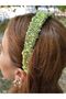 Bym208 Pistachio Green Natural Stone Crown Sparkling and Elegant Design Hair Accessory Women's Hair Crown - 4
