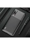 غطاء هاتف Xiaomi Mi 9 Lite، تصميم كربوني، متين، فاخر، مع خاصية التركيز التلقائي، لون أسود، مصنوع من السيليكون الناعم.