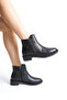 Women's Perry Black Skin Classic Flat Short Ankle Boots - 4