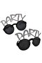 Silver Glitter Party Lettered Party Glasses Show 15X7 cm (5671) - 2