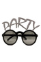 Silver Glitter Party Lettered Party Glasses Show 15X7 cm (5671)