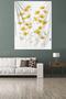Yellow Daisy Flower Patterned Floral Stain Resistant Velvet Fabric Wall Cloth Wall Carpet Tapestry