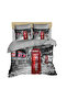 Winter Bear London Telephone Booth 3D Digital Double Bedding Set