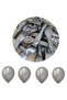 12-Piece Silver Small Ballon 5" - 2