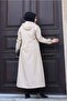 Zipper Detailed Trench Coat Long Top Coat with Front Pocket - 8