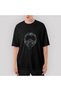 Tricou negru oversize cu cască Defender