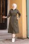 Ankle Striped Hooded Trench Coat