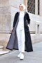 Full Length Long Trench Coat with Ankle and Stripe Inside Hood - 3