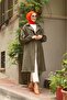 Belted Waist Plaid Inside Trench Coat - 3