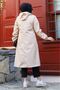 Hooded Pocket Inside Stripe Patterned Trench Coat - 6