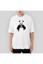 تي شيرت أسود كبير الحجم من Panda Love