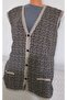 Er Clothing Winter Batalo Knitwear Vest Buttoned Pocketed Patterned Beige - 5