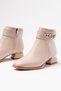 Rm-502 Beige Heeled Zippered Daily Women's Boots with Buckle Accessories - 5