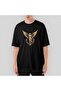 Gold Angel Oversize Black T-Shirt