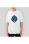 Blue Shark Oversize White T-Shirt