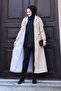 Zipper Detailed Trench Coat Long Top Coat with Front Pocket - 7