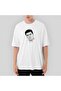 Muhammad Ali Drawing Oversize White T-Shirt XL