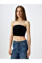 Slim Fit Strapless Crop Top - 3