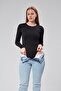 Black Lined Long Sleeve Snap Body