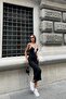 White Camisole Dress with White Trim - 4