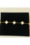 White Gold Row Clover Bracelet - 3