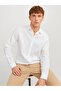 J&J White Men's Linen Long Sleeve Shirt - 8