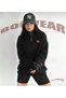 Cherry Amb. Printed Half Zippered Stand Collar 3 Thread Sweatshirt - Pink Oversize Black Gray Green Sweat