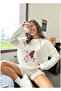 White Printed Sweatshirt, Large Size