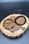 Natural Stone Men's Bracelet Combination: Black Agate, Tiger's Eye, Citrine, Jasper, Rudrashka, and Hematite Stone - 2