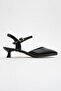 Women's Flat Heeled Shoes Black Skin - 2