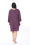 Women's Plus Size Plum Kiss Collar Capri Sleeve Tunic Dress 65N38357 - 5