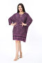 Women's Plus Size Plum Kiss Collar Capri Sleeve Tunic Dress 65N38357 - 3
