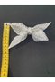 Stoned Silver Color Bow Applique Sewing Accessory Decorative Ribbon - 4