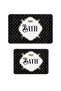 Black and White Decorative Modern Design Non-Slip Base Washable Set Bathroom Mat 50X60-60X90 cm - 2