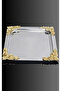 6-Piece Luxury Rose Figured Stainless Steel Coffee, Tea & Presentation Tray - 2
