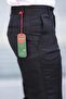 Men's Fabric Trousers Classic Cut Black Seasonal Side Pockets Linen Polyviscon Fabric - 6
