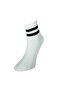 Unisex Black And White Striped College Socks 2 Pairs - 5