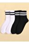 Corded White Unisex Tennis Socks, Economical Pack of 4