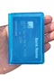 Clear Neon Blue Card Holder Wallet with 8 Card Compartments |   Contactless Payment Compatible - 5