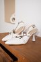 Women's White Patent Leather Biana Model Double Banded Buckle Detailed Light Classic Heeled Shoes - 2