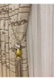 Greek Gold Tulle Curtain with 1/3 Pleats