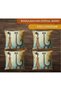 4-Piece Digital Printed Gift Sofa Set - Blue Yellow Long Women's Cat Pattern