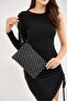 Stoned Silver Baklava Women's Stone Clutch Hand and Shoulder Bag - 2