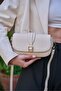 Cream Women's Buckle Crossbody Bag - 4