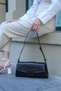 Black Women's Clamshell Rectangular Bag - 3