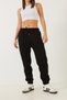 Women's Black Pocket Detailed Rubber Cuffed Sweatpants Mbhs011 60601011 - 3