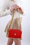 Red Women's Patterned Box Bag - 2