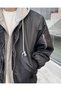 Unisex Black Oversize Bomber Jacket - 2